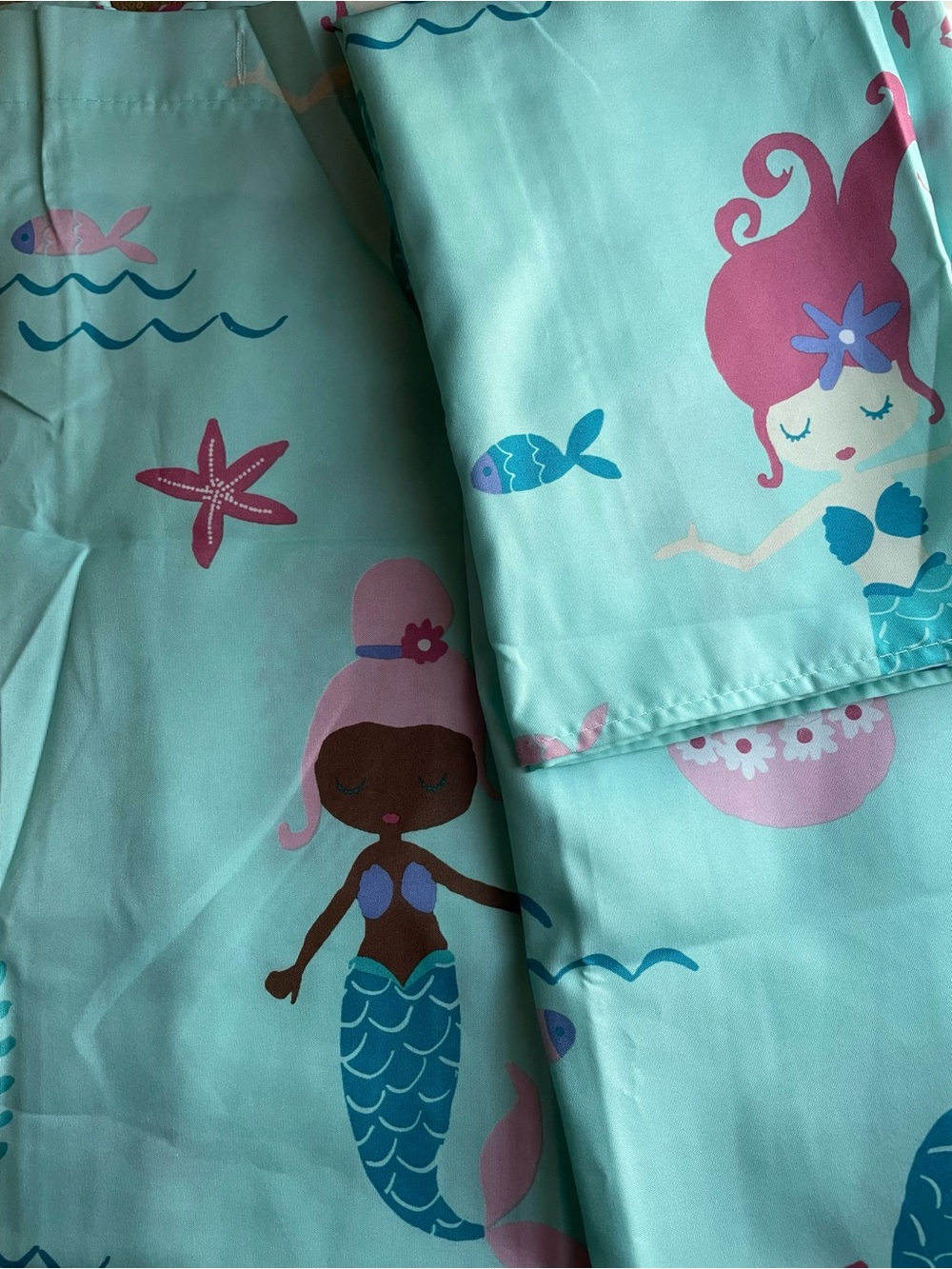 Brand New Olivia & Finn Cloth Mermaid Print Kids Shower Curtain Panel